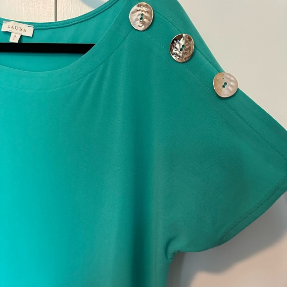 Green and gold accent dress shirt size large - Picture 3 of 4